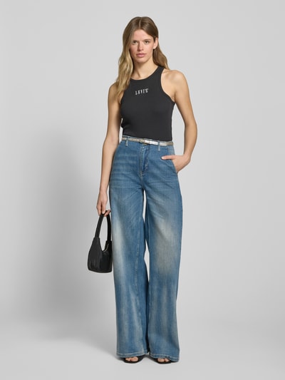 Levi's® Tanktop in riblook, model 'GEMINI' Zwart - 1