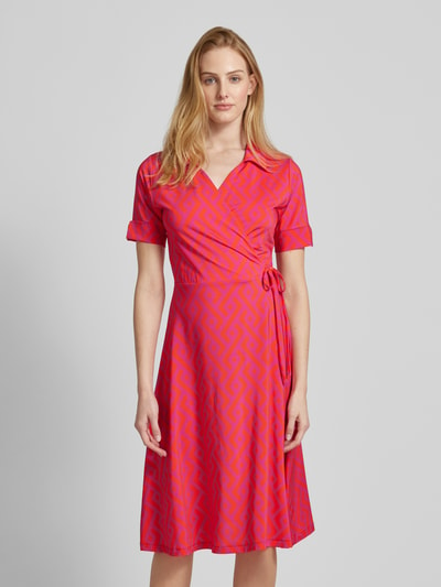 Milano Italy Midikleid in Wickel-Optik Pink 4