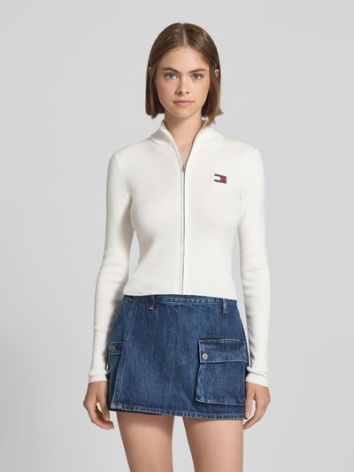 Tommy Jeans Slim fit cardigan met ritssluiting Offwhite - 4