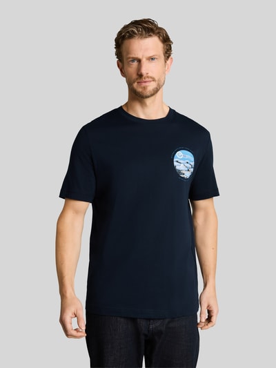 Tom Tailor Regular Fit T-Shirt aus reiner Baumwolle Marine 4