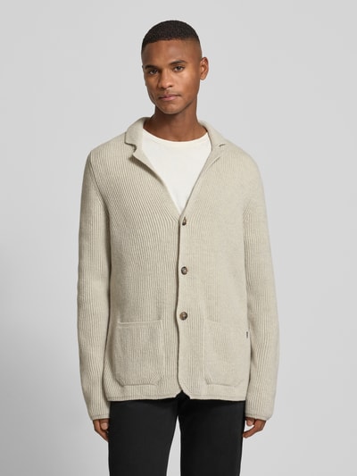 MAERZ Muenchen Strickjacke mit Knopfleiste Offwhite 4