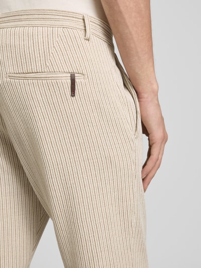 Cinque Slim Fit Stoffhose mit Gürtelschlaufen Modell 'JULI-O' Beige 3