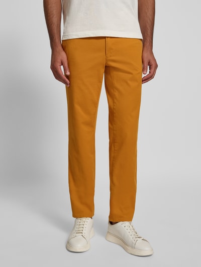 Brax Regular Fit Chino mit Gesäßtaschen Modell 'Fabio' DUNKEL GELB 4