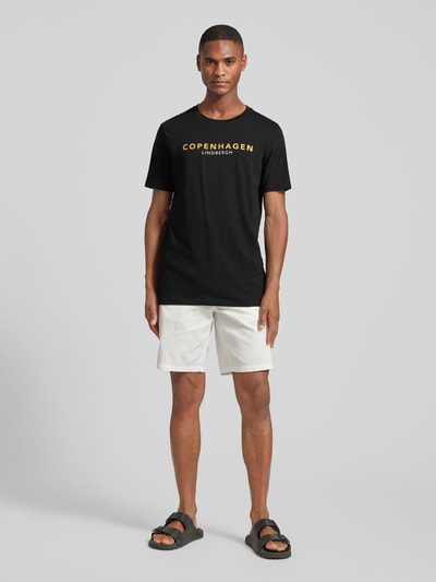 Lindbergh T-Shirt mit Label-Print Modell 'Copenhagen' Black 1