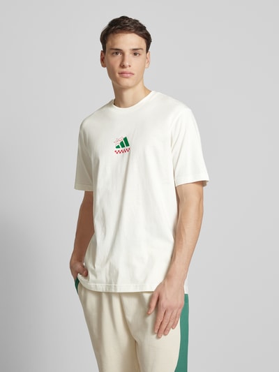 ADIDAS SPORTSWEAR T-Shirt mit Label-Print Modell 'PIZZA' Offwhite 4