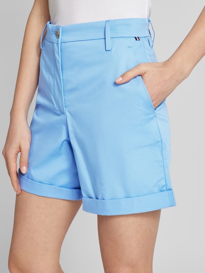 Tommy Hilfiger Flared Chino-Shorts mit Gesäßtaschen Modell 'CO BLEND' Bleu 3