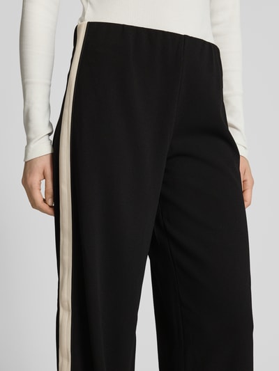 Vero Moda Wide leg sweatpants met contraststrepen, model 'BERLIN' Zwart - 3