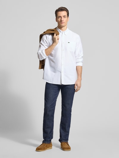 Lacoste Koszula casualowa o kroju regular fit z czystej bawełny Biały 1