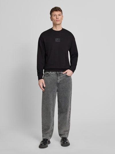 HUGO Regular Fit Sweatshirt aus reiner Baumwolle Modell 'DAYLO' Black 1