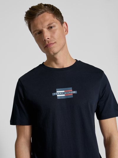Tommy Hilfiger Regular Fit T-Shirt aus reiner Baumwolle Marine 3