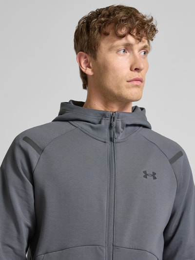 Under Armour Sweatjack met tweewegsritssluiting, model 'Unstoppable' Antraciet - 3