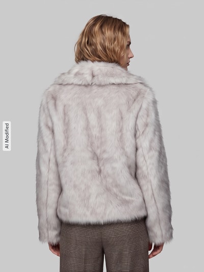 ONLY Relaxed Fit Webpelzjacke Cropped Modell 'DAWN LIFE' Ecru 5