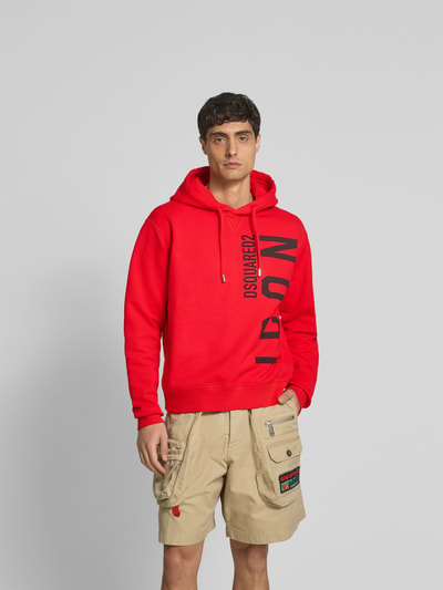 Dsquared2 Oversized Hoodie mit Label-Print Rot 4