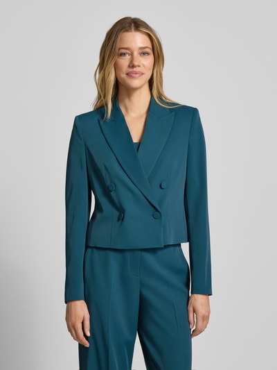 Jake*s Cocktail Dubbelrijige blazer met reverskraag Grasgroen gemêleerd - 4