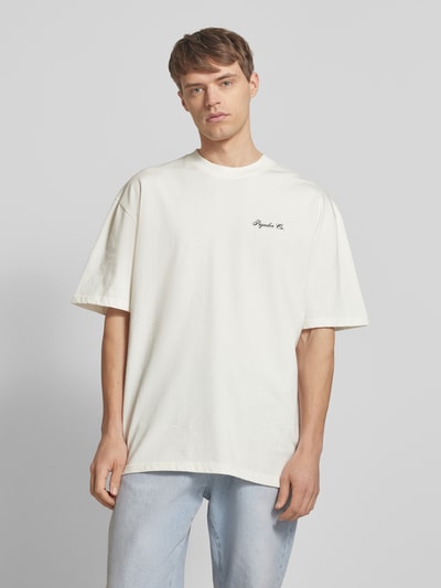 Pegador Oversized T-Shirt mit Label-Print Modell 'POLION' Offwhite 4