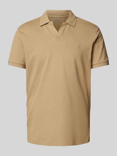 Polo Ralph Lauren Regular Fit Poloshirt mit Label-Stitching Modell 'JOHNNY' Beige 2