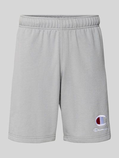 CHAMPION Sweatshorts mit Logo-Stitching und elastischem Bund Hellgrau 2