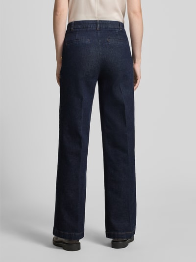 comma Flared Jeans mit Zierknöpfen Dunkelblau 5