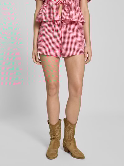 Gina Tricot Szorty z elastycznym pasem Czerwony 4