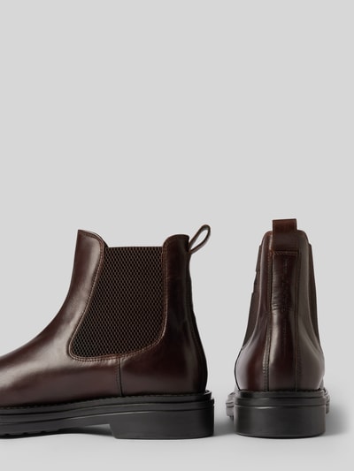 Gant Chelsea boots van leer met labelstitching, model 'Boggar' Donkerbruin - 2