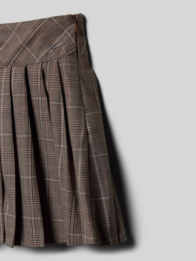 Guess Minirock mit Viskose-Anteil in Falten-Optik Beige 2