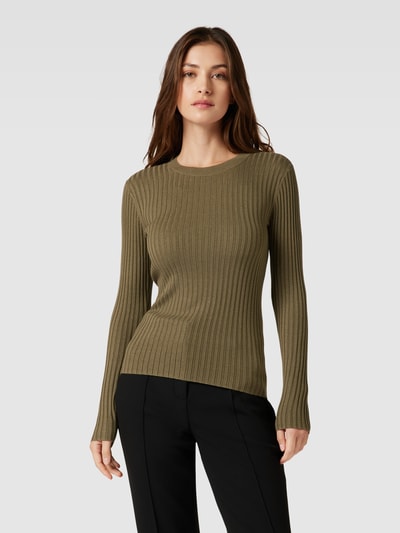 Lauren Ralph Lauren Strickpullover mit Strukturmuster Modell 'SESALAY' Oliv 4