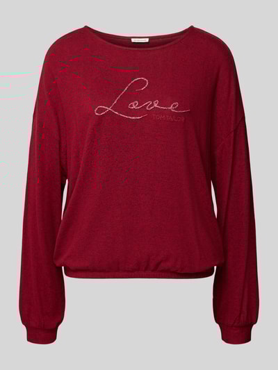 Tom Tailor Bluza o kroju regular fit z mieszanki wiskozy Czerwony 2