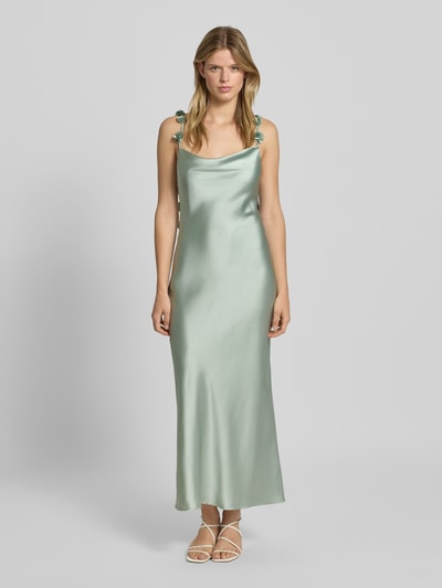 Gina Tricot Midi-jurk met cascadehals Lindegroen - 4