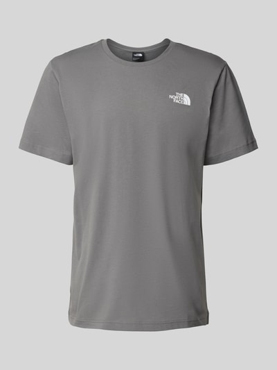 The North Face T-shirt met labelprint Antraciet - 2