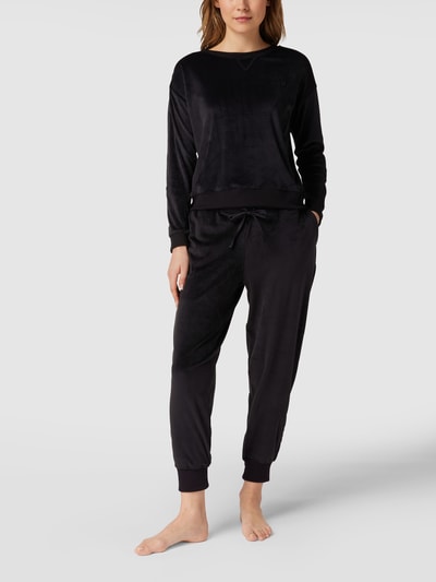 Lauren Ralph Lauren Pyjama in Samt-Optik Black 4