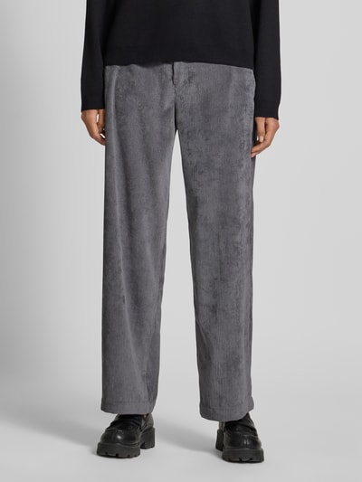 Raffaello Rossi Straight Leg Cordhose mit Gürtelschlaufen Modell 'YUKI' Mittelgrau 4