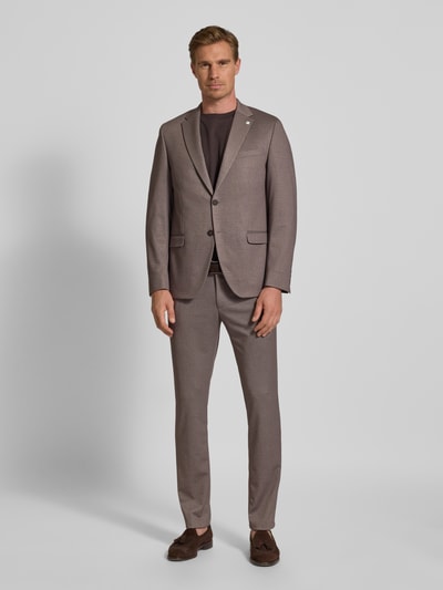 DIGEL Marynarka na dwa guziki o kroju slim fit model ‘Anello’ Jasnobrązowy 1