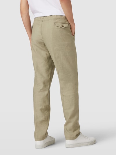 Windsor Leinenhose mit Bundfalten Modell 'Floro' Gruen 5