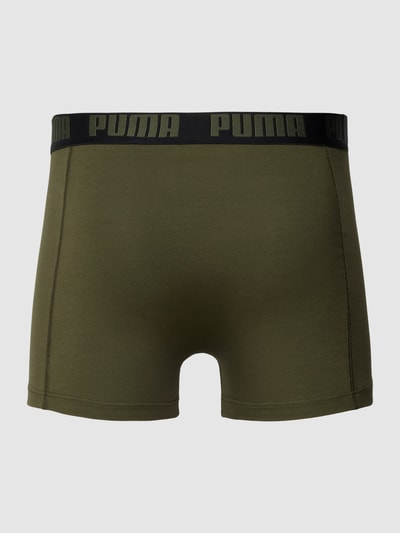 Puma Boxershorts mit elastischem Logo-Bund im 2er-Pack Oliv 3