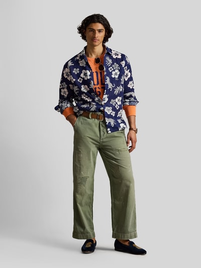 Polo Ralph Lauren Regular Fit Freizeithemd aus reinem Leinen Dunkelblau 1