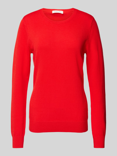 Christian Berg Woman Regular fit gebreide pullover met ribboorden Rood - 2