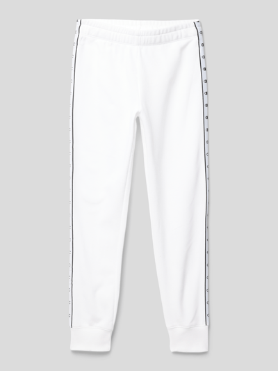 CHAMPION Sweatpants mit Galonstreifen Weiss 1