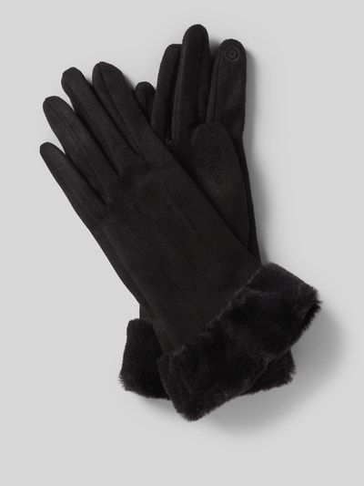 EEM Rękawiczki z obszyciem ze sztucznego futra Czarny 1