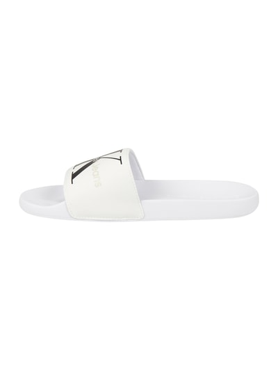 Calvin Klein Jeans Slides mit Label-Schriftzug Weiss 3