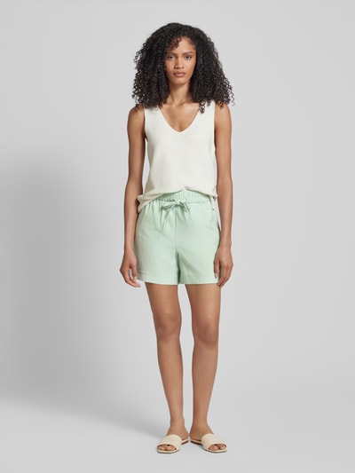 Vero Moda Loose fit korte broek met tunnelkoord, model 'CARMEN' Mintgroen - 1