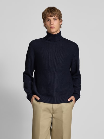 Jack & Jones Rollkragenpullover mit Strukturmuster Modell 'ROY' Marine 4