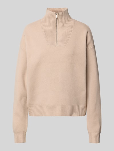 Pieces Regular fit pullover met schipperskraag, model 'OREE' Beige - 2