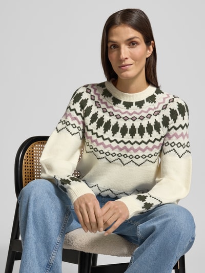 Vila Strickpullover mit Rundhalsausschnitt Modell 'PEYSA' Offwhite 3