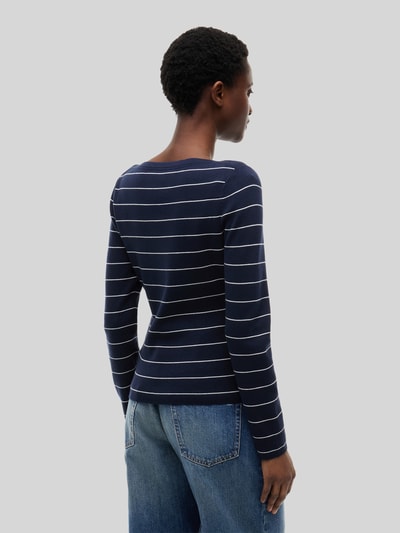 Tommy Hilfiger Sweter o kroju regular fit z mieszanki bawełny Granatowy 5