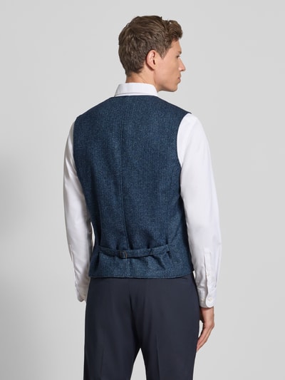 Carl Gross Kamizelka z mieszanki wełny z dodatkiem jedwabiu Błękitny 5
