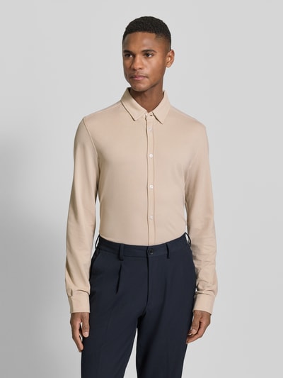 CINQUE Slim Fit Freizeithemd mit Kentkragen Modell 'Roni' Hellbraun 4