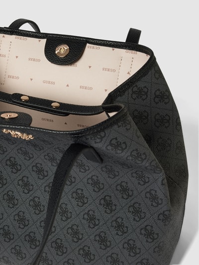 GUESS Tote Bag mit  Allover-Logo  Modell  'VIKKY' Graphit 5