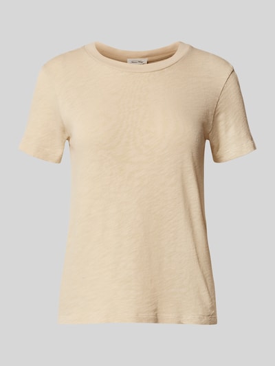 American Vintage T-shirt met ronde hals, model 'SONOMA' Zand - 2
