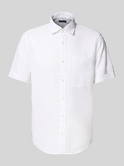MCNEAL Regular Fit Freizeithemd aus Leinen-Baumwoll-Mix Weiss 2