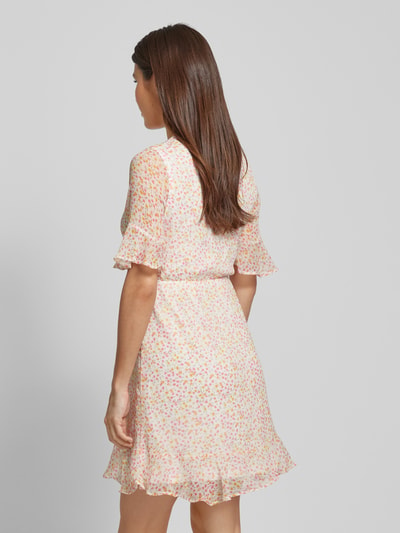 Vero Moda Mini-jurk met all-over motief, model 'SMILLA' Beige - 5